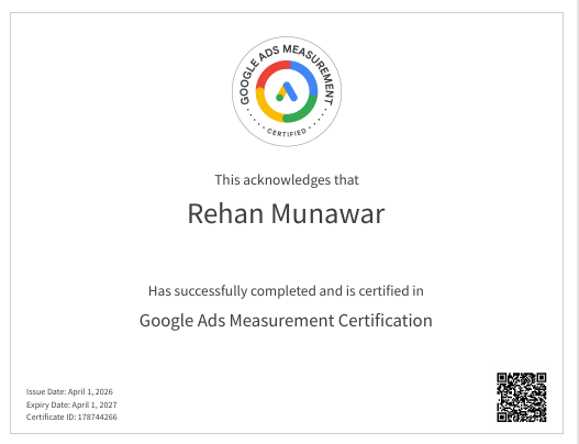 Google Ads Measurement Certification